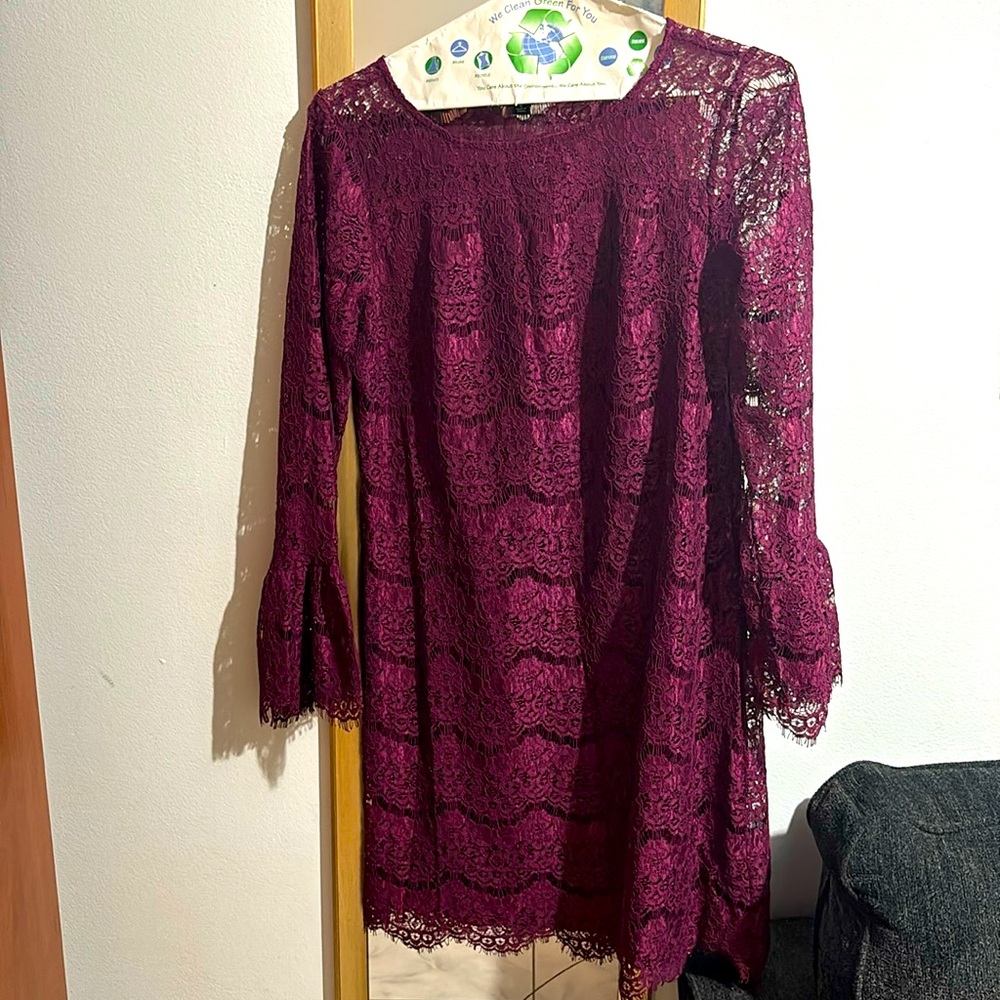 Purple lace dress